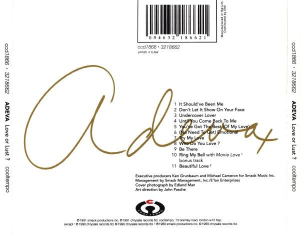 CD Adeva – Love Or Lust? - USADO